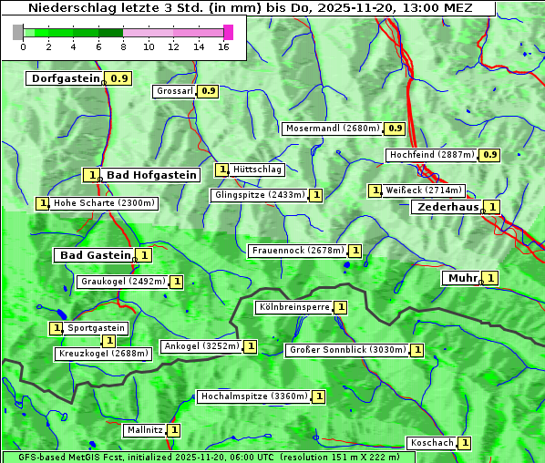 Niederschlag, 20. 11. 2025