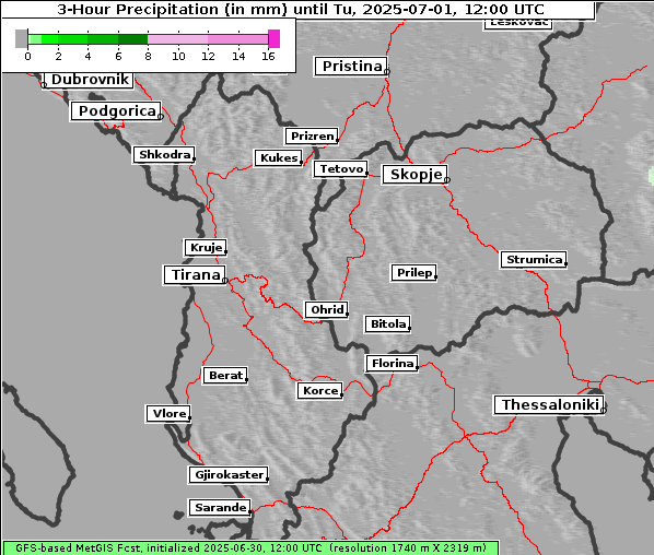 Niederschlag, 1. 7. 2025