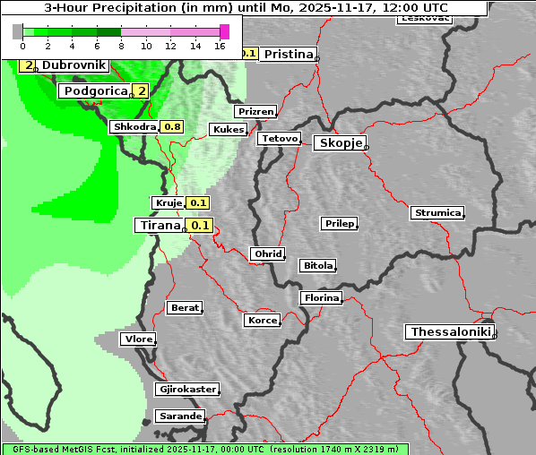Niederschlag, 17. 11. 2025