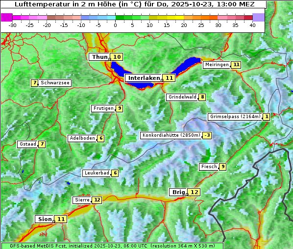 Temperatur, 23. 10. 2025