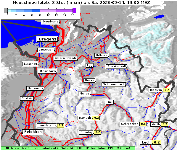 Neuschnee, 14. 2. 2026
