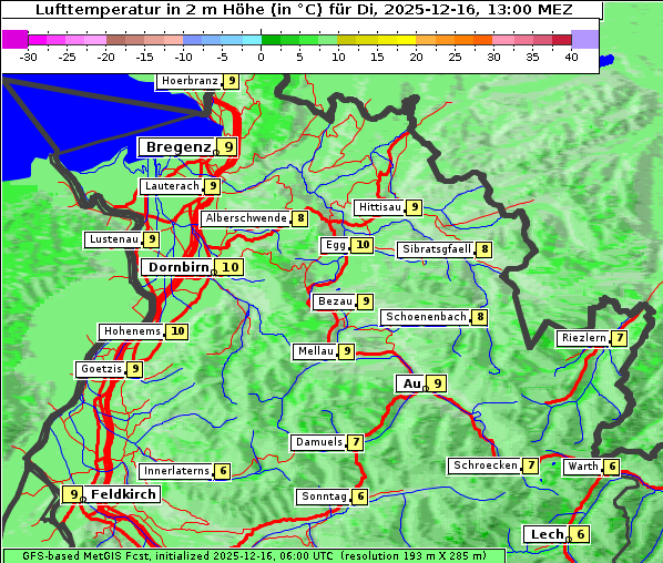 Temperatur, 16. 12. 2025