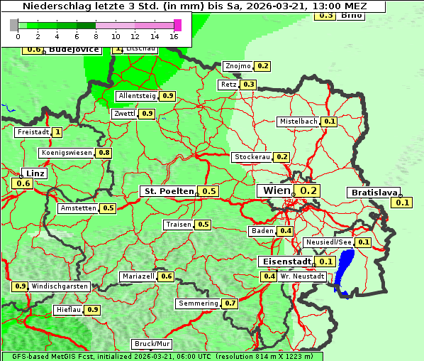 Niederschlag, 21. 3. 2026