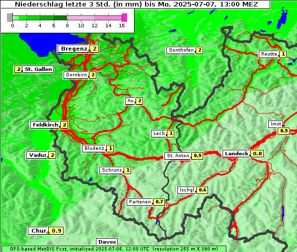 Niederschlag, 7. 7. 2025