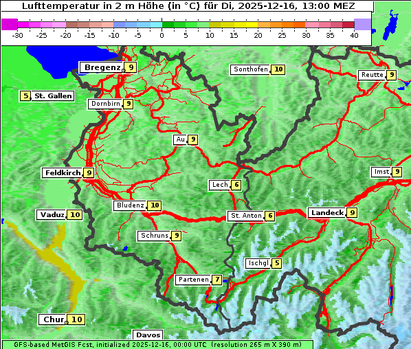 Temperatur, 16. 12. 2025
