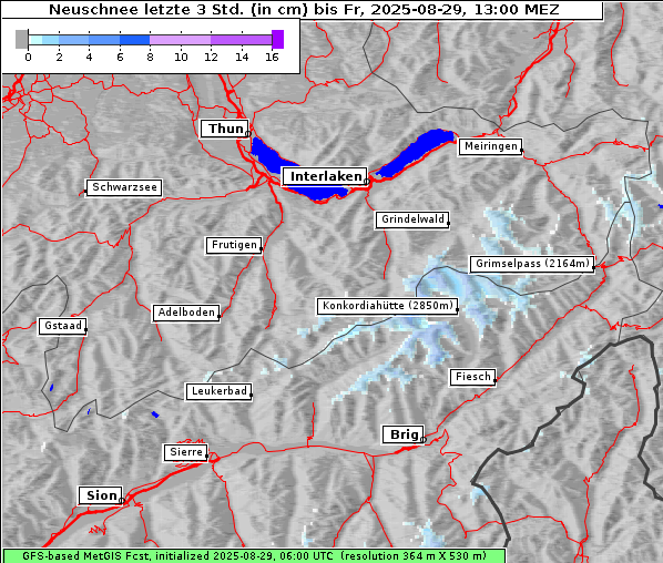 Neuschnee, 29. 8. 2025