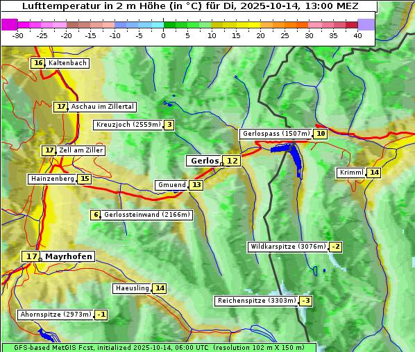 Temperatur, 14. 10. 2025