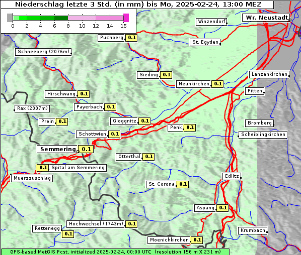 Niederschlag, 24. 2. 2025