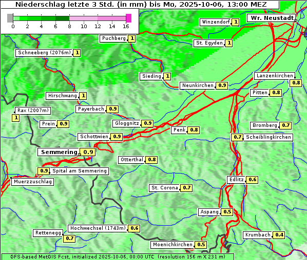 Niederschlag, 6. 10. 2025