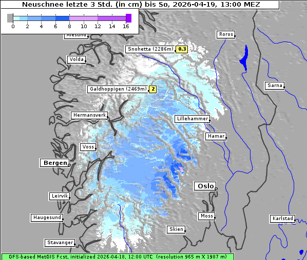 Neuschnee, 19. 4. 2026