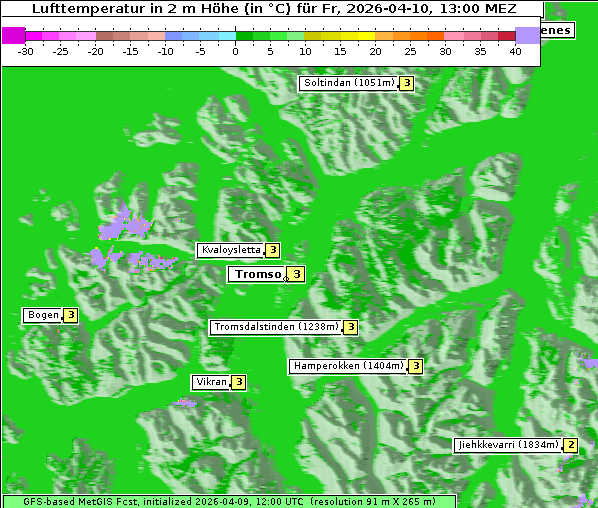 Temperatur, 10. 4. 2026