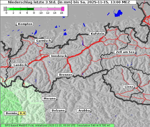 Niederschlag, 15. 11. 2025