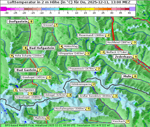 Temperatur, 11. 12. 2025