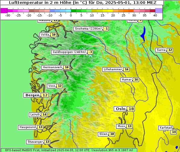 Temperatur, 1. 5. 2025
