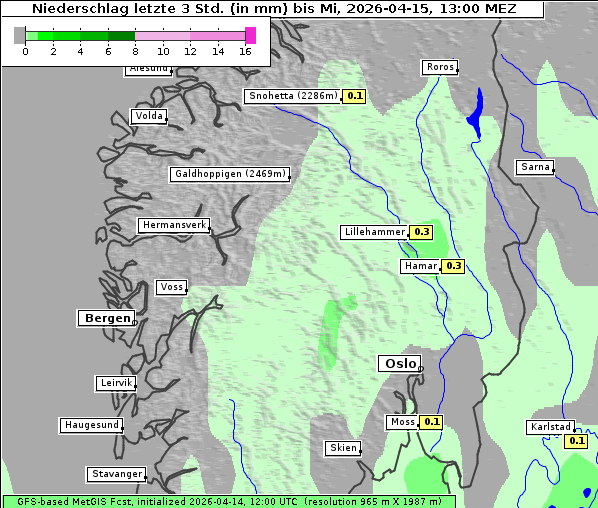 Niederschlag, 15. 4. 2026