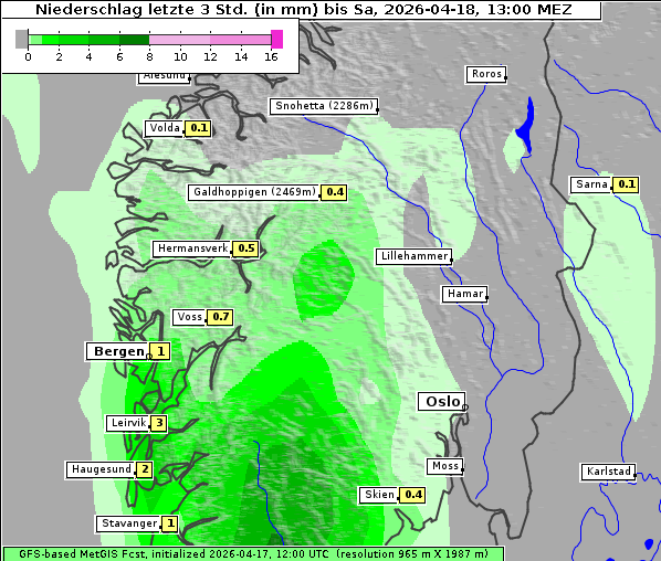 Niederschlag, 18. 4. 2026