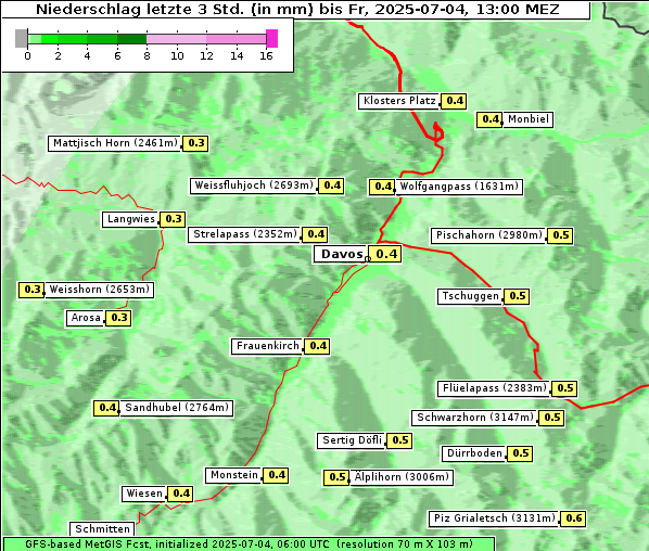 Niederschlag, 4. 7. 2025