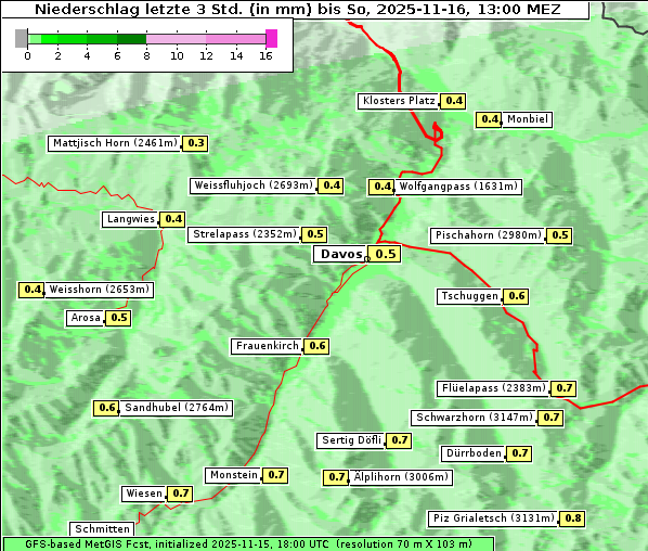 Niederschlag, 16. 11. 2025