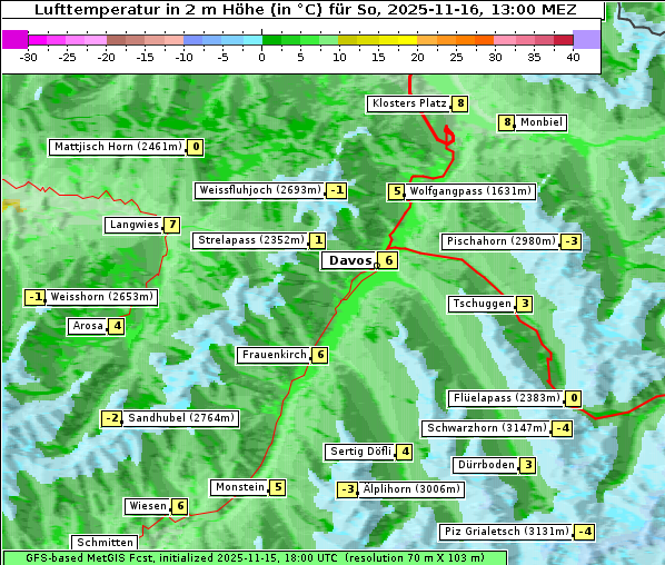 Temperatur, 16. 11. 2025