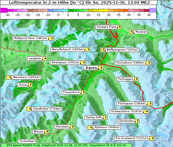 Temperatur, 30. 11. 2025