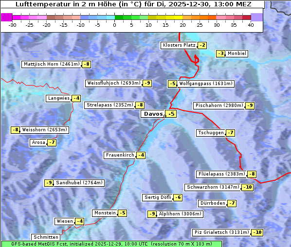 Temperatur, 30. 12. 2025