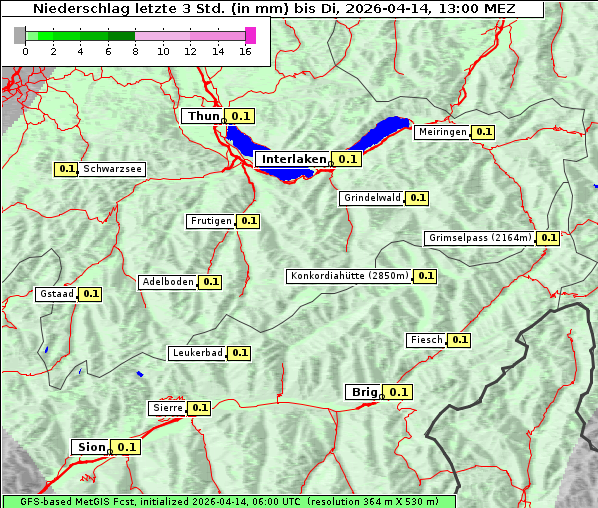 Niederschlag, 14. 4. 2026
