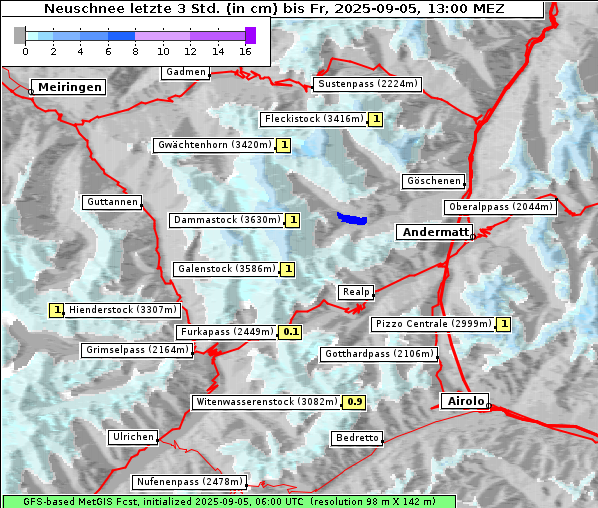 Neuschnee, 5. 9. 2025