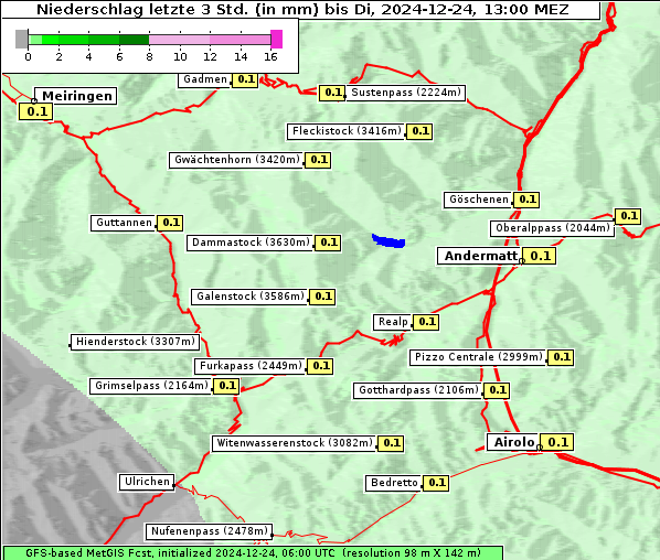 Niederschlag, 24. 12. 2024