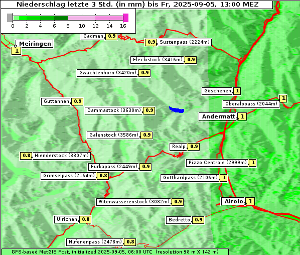 Niederschlag, 5. 9. 2025