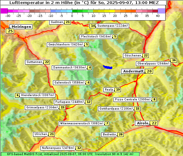 Temperatur, 7. 9. 2025