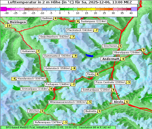 Temperatur, 6. 12. 2025