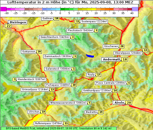 Temperatur, 8. 9. 2025