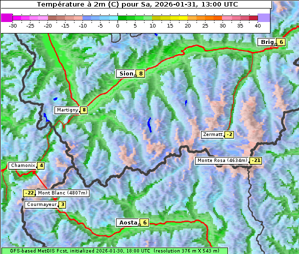 Temperatur, 31. 1. 2026