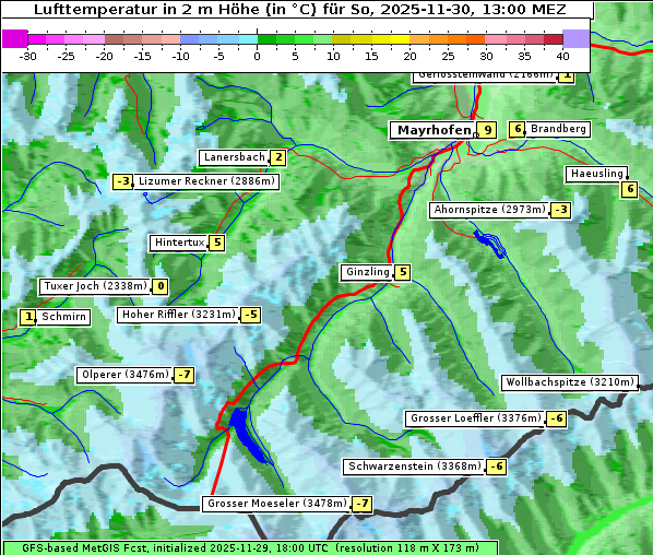 Temperatur, 30. 11. 2025