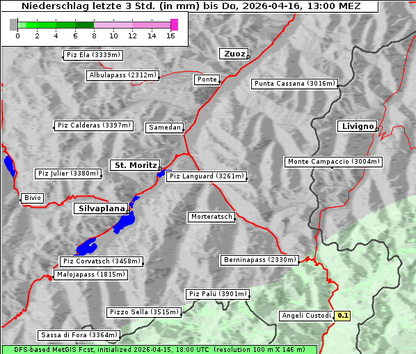 Niederschlag, 16. 4. 2026
