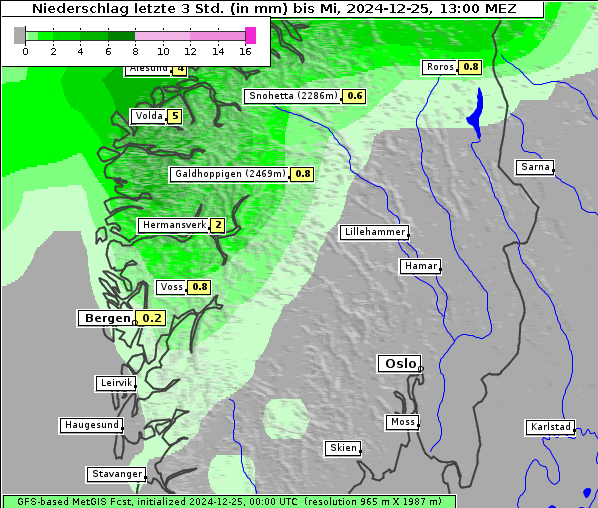 Niederschlag, 25. 12. 2024