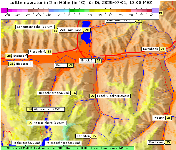 Temperatur, 1. 7. 2025