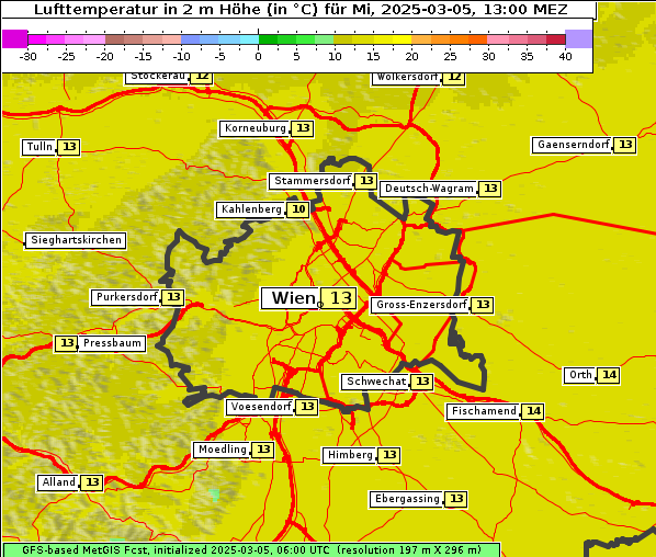 Temperatur, 5. 3. 2025