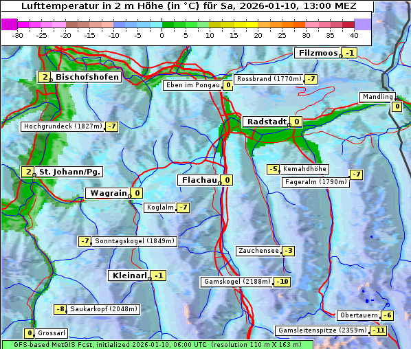 Temperatur, 10. 1. 2026