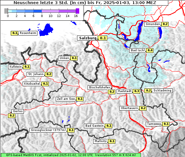 Neuschnee, 3. 1. 2025