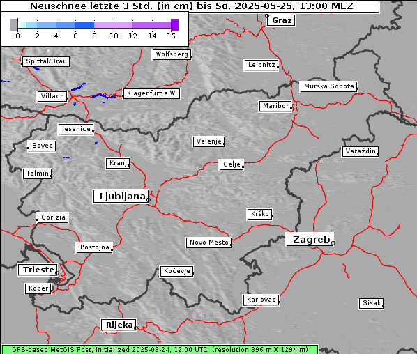 Neuschnee, 25. 5. 2025