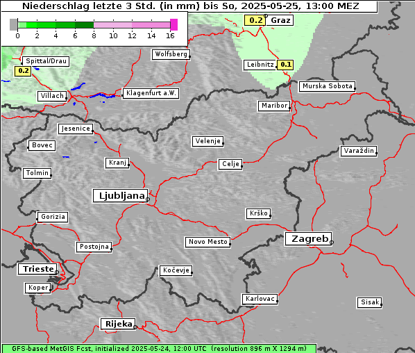 Niederschlag, 25. 5. 2025