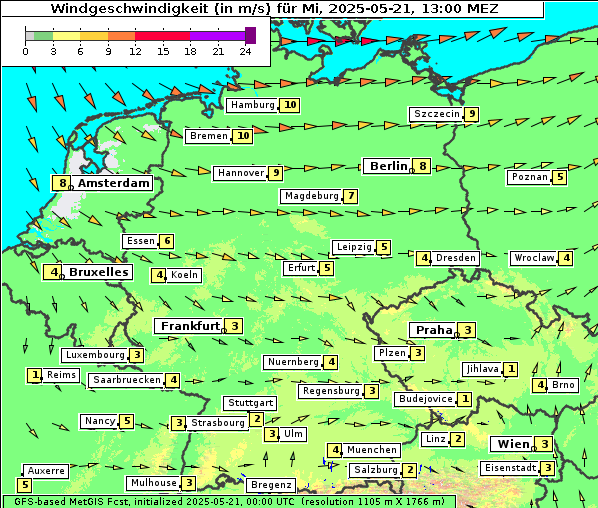 Wind, 21. 5. 2025