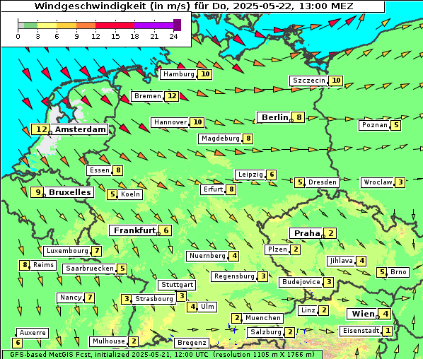 Wind, 22. 5. 2025