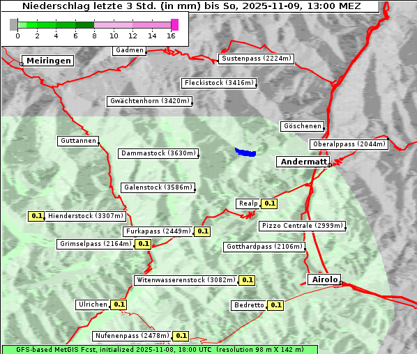 Niederschlag, 9. 11. 2025