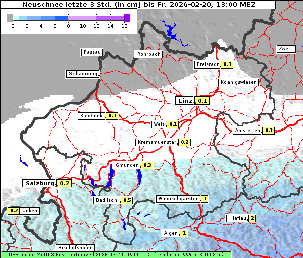 Neuschnee, 20. 2. 2026