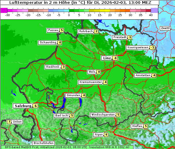 Temperatur, 3. 2. 2026