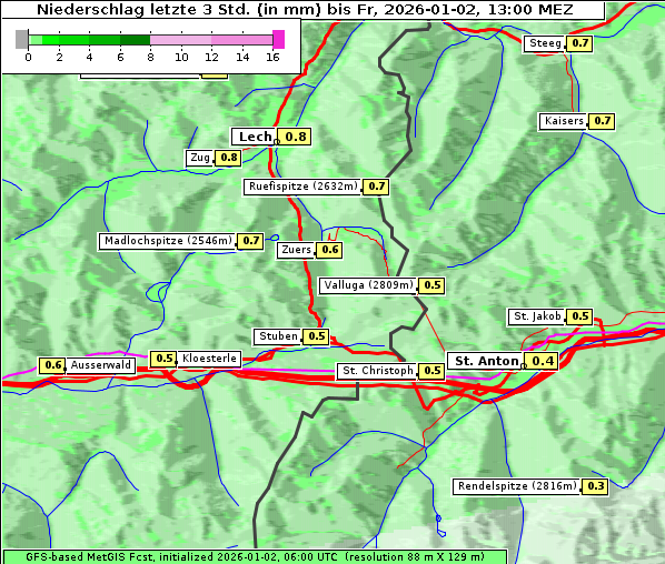 Niederschlag, 2. 1. 2026