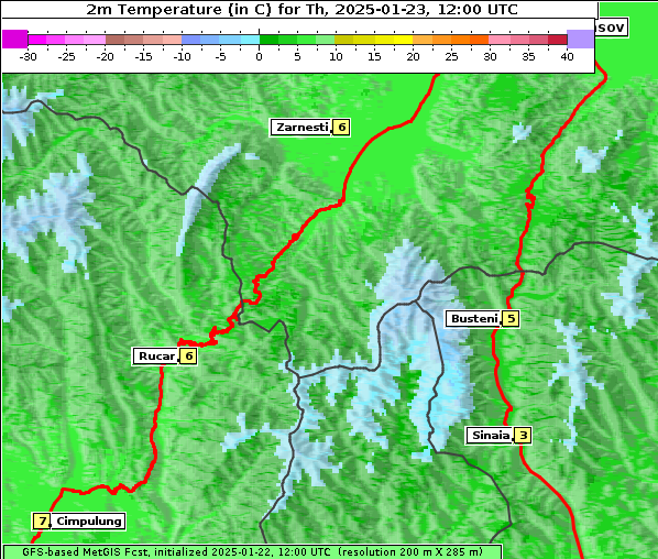 Temperatur, 23. 1. 2025