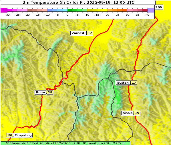 Temperatur, 19. 9. 2025